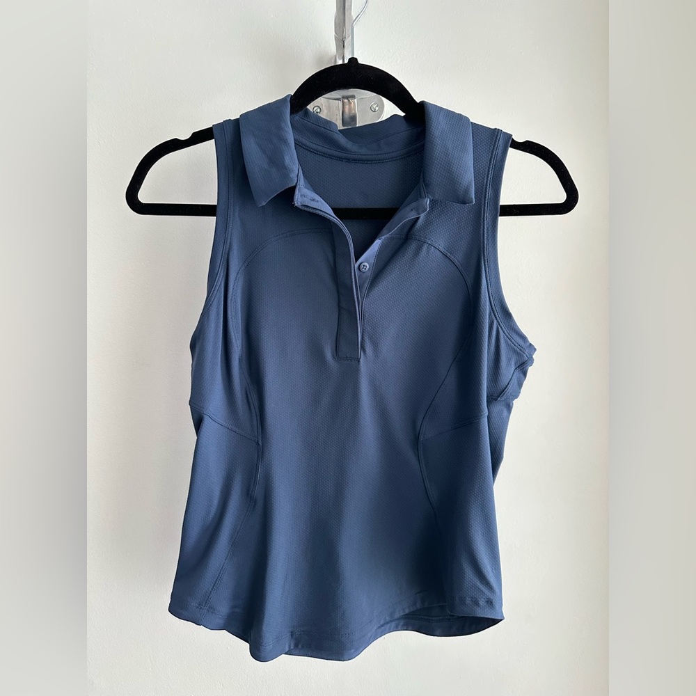 Lululemon Sleeveless Blue Polo